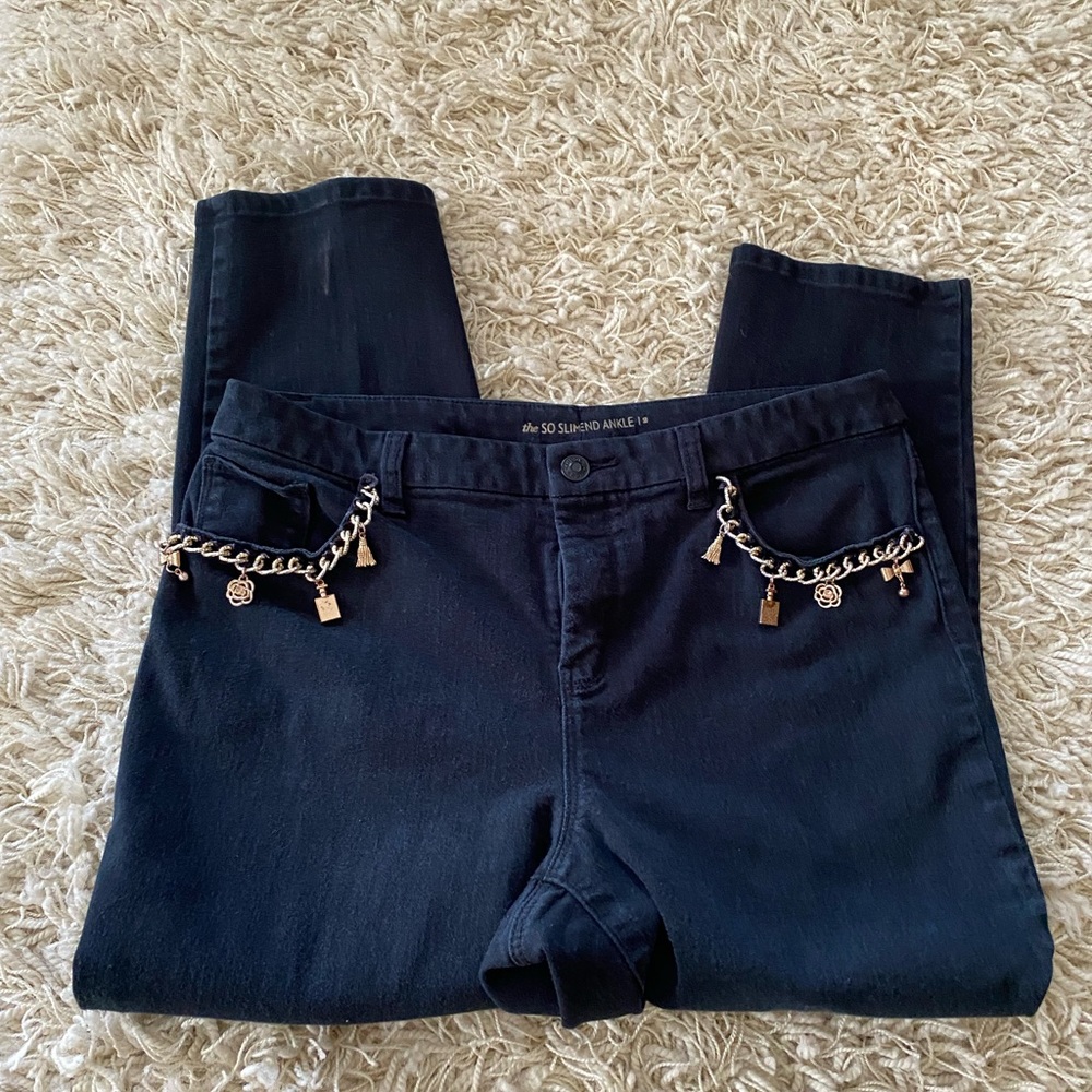 Chico's So Slimming  Embellished Charm Ankle Jeans
